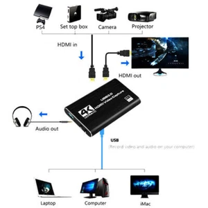4K Video Capture Card USB 3.0 Audio Video Game Capture Device 1080P HDMI 60fps - Bild 1 von 7