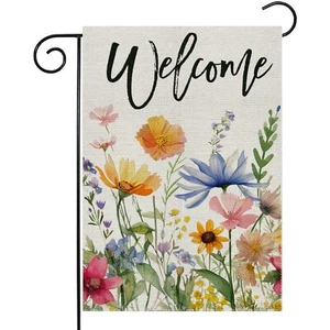 Spring Summer Floral Garden Flag 12x18 Inch Double Sided Welcome Garden Flag ... - Picture 1 of 6