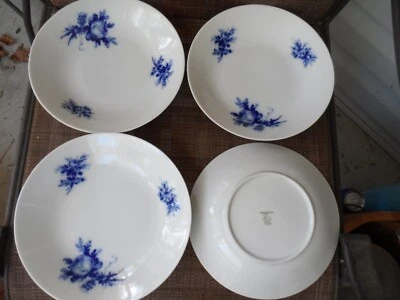 4 cuencos de sopa Hutschenreuther Selb rosa cobalto porcelana 9 1/8" Baviera Alemania Foto 1 de 4
