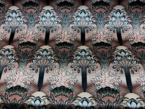 1 swatch  of the Loom's Gin on the Nile color Pink Granite Fabric made in the UK - Picture 1 of 5