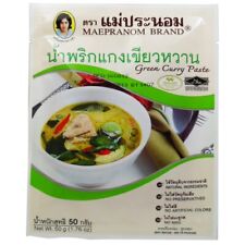 Green Curry Paste 50 G (1.76 Oz.) Thai Herbal Food X 4 Bags