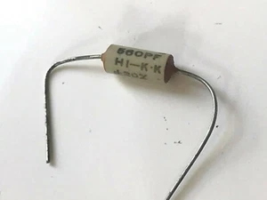 VINTAGE 560pF TUBULAR CERAMIC CAPACITOR ERIE CERAMICON HI-K.K (x1) fd6d34 - Picture 1 of 2