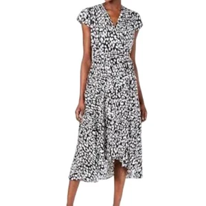 Vestido envolvente para mujer Calvin Klein manga gorra en capas 8 - Imagen 1 de 6