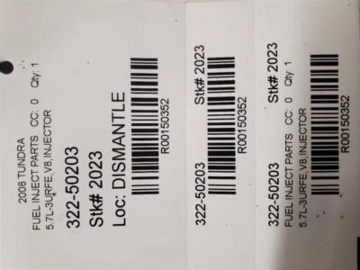 Toyota Tundra, Piezas Inyección Combustible, 08/11-13/20, 5.7L-V8, 3URFE, 23209-09151 Foto 1 de 4