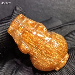 Natural Top Natural copper Rutilated Quartz Quartz pixiu Pendant - Picture 1 of 6
