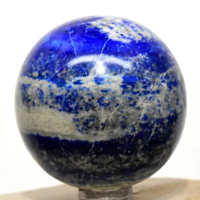 2 " Bleu Lapis Lazuli Sphère Avec / Pyrite Brillants Cristal Naturel Balle - Photo 1/4