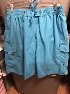 BOA Basix Of America Swim Surf Mens Blue Swim Shorts Trunks Size 2XL - Picture 1 of 4