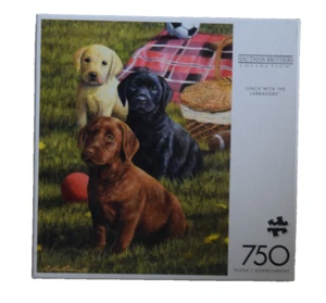 Buffalo Hautman Brothers Collection Lunch with the Labradors 750 Piece Puzzle - Picture 1 of 3