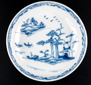 Chinese Blue Porcelain Saucer Lake Qing Dynasty Qianlong Period 1736 - 1795 - Picture 1 of 9