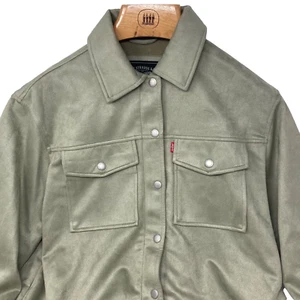 Levi Strauss & Co. Women's Faux Suede Shirt Jacket XS / missing button NWT - Picture 1 of 12