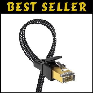 Durable 100 ft Cat 8 Shielded Ethernet Cable - 40Gbps Gaming & Streaming Ready - Afbeelding 1 van 9