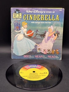 Disney’s Cinderella 1977 Vintage Record and Read-Along Book - Bild 1 von 13
