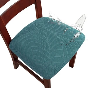 Waterproof Seat Covers for Dining Room Chairs, Stretch Chair Covers Removable... - Picture 1 of 7