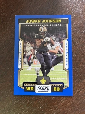 Juwan Johnson SP 2023 Score #56 Blue Showcase #/100 New Orleans Saints TE - Image 1 of 3