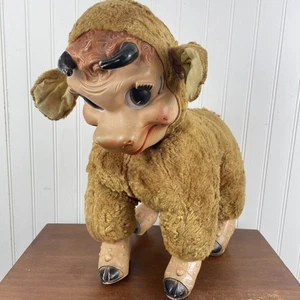 Botas de peluche de vaca de colección de los años 50 con cara de goma ubre - Imagen 1 de 13