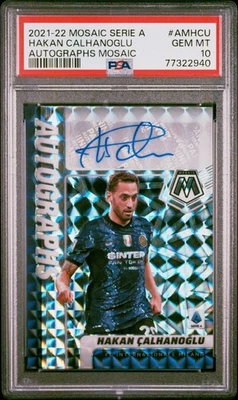 Hakan Calhanoglu 2021-22 Serie A Mosaic #AM-HCU PSA 10 Auto Inter Milan Pop 1 - Image 1 of 2