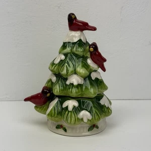 Weihnachtsbaum stapelbar Salz und Pfefferstreuer Set Kardinäle - Bild 1 von 9