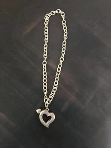 Tiffany & Co. Sterling Silver 925 Open Heart Necklace 40cm - Picture 1 of 7
