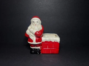 Maceta Chimenea Papá Noel De Colección MCM 1950 Rara Hecha en Japón Cerámica Porcelana - Imagen 1 de 8