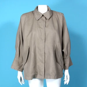 Isabel Marant Beige Cotton Linen Canvas Button Dolman Shacket Women's sz 38 /609 - Picture 1 of 6