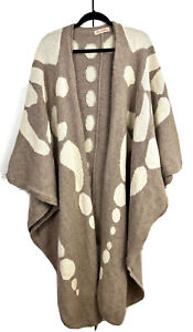 Mara Hoffman Poncho Sweater Women’s One size Baby Alpaca Wool Long Wrap FLAW