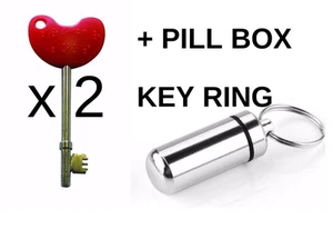 2 x NKS RADARSCHLÜSSEL Behindertentoilette UND 1 Pillendose Schlüsselanhänger - Bild 1 von 3