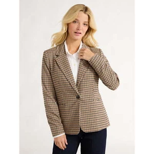 Blazer donna Free Assembly taglia S a quadri monopetto --W9-- - Foto 1 di 5