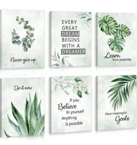 Botanical Canvas Wall Art Prints,Set Of 6(8x10 Inch - Picture 1 of 5
