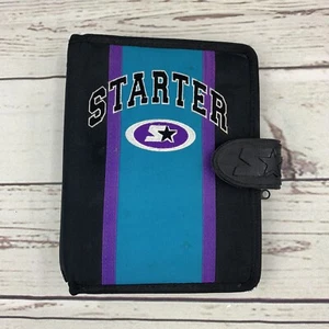 Vintage Starter Binder 3 anelli quaderno nero verde acqua viola retrò agenda giornaliera piccolo - Foto 1 di 7