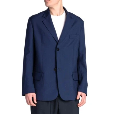 $2,595 NUEVO CON ETIQUETAS Abrigo Deportivo Chaqueta A Medida Marni Lana Tropical Azul Marino 2 Botones 40 R Foto 1 de 4