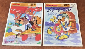 Vintage Golden Disney Rahmen Tablett Puzzle Donald Duck and Chip n Dale 2er Set - Bild 1 von 8