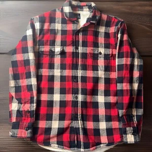 J Crew Outerwear Sherpa Lined Shirt Jacket Plaid Men's Large Shacket G7023 - Picture 1 of 7
