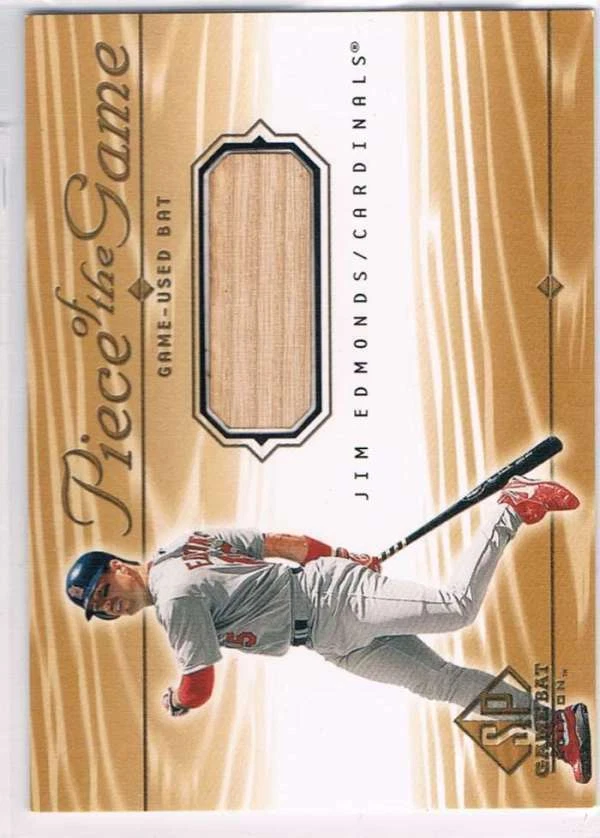 2001 SP Game Bat Piece of the Game #JE Jim Edmonds MEM  - Image 1 of 1