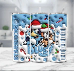 Vaso Starbucks Café Santa Navidad Azul Acero Inoxidable - 20 OZ - Imagen 1 de 3