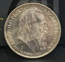 1911-D Germany Bavaria 3 Mark Prince Regent Uncertified Silver Coin 16.67gr 33mm