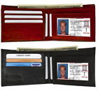 Genuine Leather Men's Bifold Wallet ID Credit Card Thin Slim Front Pocket 