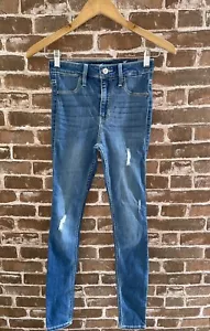 NUEVO CON ETIQUETAS HOLLISTER MUJER 0R 0 JEAN LEGGINGS JEANS DESGASTADOS - Imagen 1 de 2