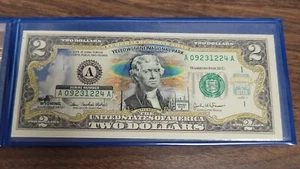Yellowstone National Park  Wyoming  Commemorative Bank Note  on Modern $2 Note  - Picture 1 of 3