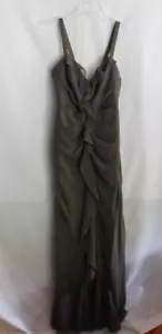 Vera Wang White Collection NWT Gray V-Neck Bridesmaid Dress Size 6 - Picture 1 of 17