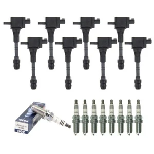 New Set of 8 Ignition Coil & NGK Spark Plug for Infiniti FX45 M45 Q45 4.5L - Picture 1 of 12