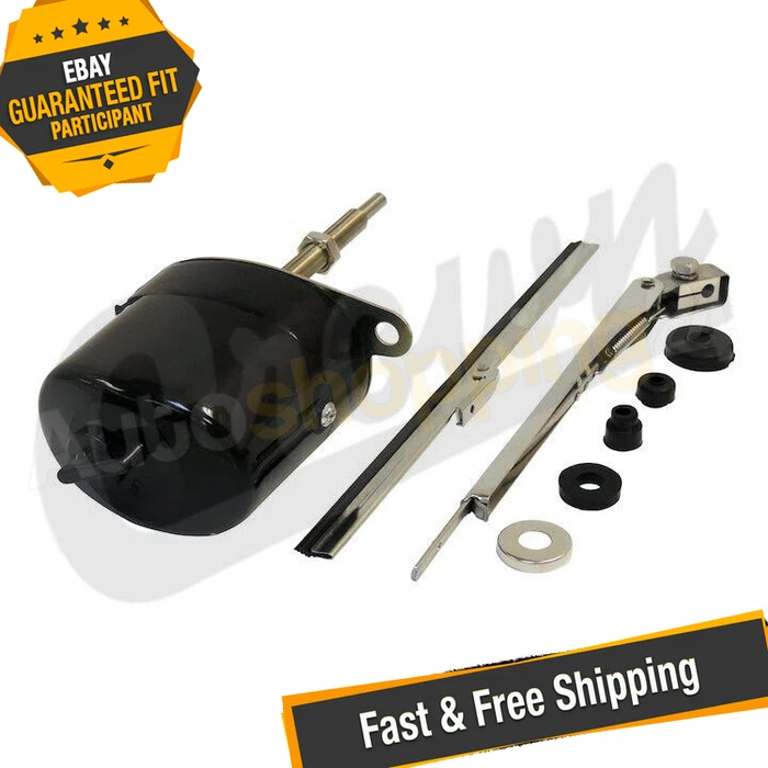 Kit de motor limpiaparabrisas Crown 12V 12 voltios 1 velocidad para Jeep CJ-5 / CJ-6 1955-1958 Foto 1 de 4