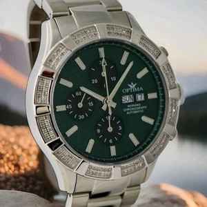 Swiss Made Chronograph  ETA Valjoux 7750   144 echte Diamanten 0.77 Karat  - Bild 1 von 10