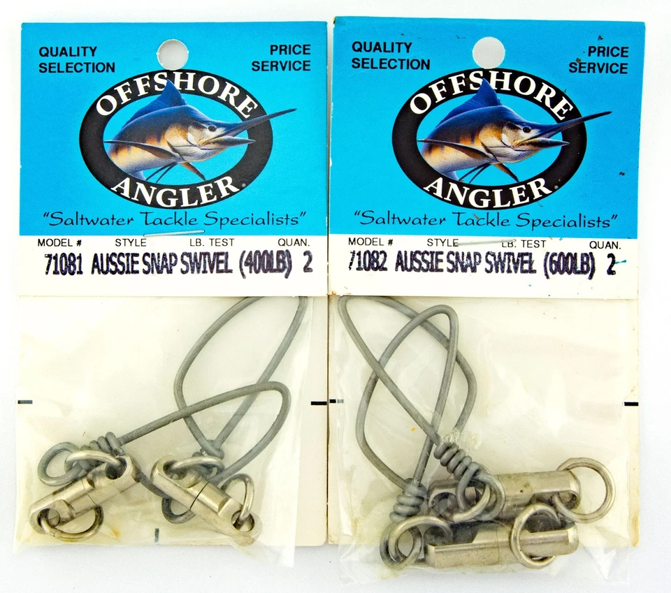 Offshore Angler Aussie Snap Swivels Lote 400lb 600lb Prueba Foto 1 de 1