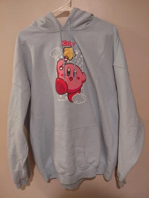 Sudadera con Capucha Nintendo Kirby Azul Claro Para Hombre Talla Extra Extra Grande XXL 2XL Foto 1 de 4