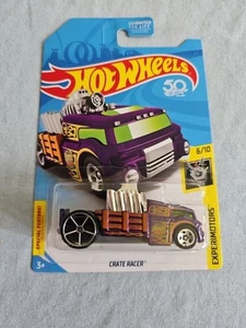 Hot Wheels Crate Racer 2018 púrpura?/365 gran tarjeta Experimotors Treasure Hunt - Imagen 1 de 4