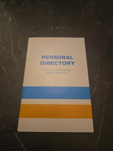 Vtg SMAL PERSONAL DIRECTORY Telephone Numbers Pennsylvania Telephone Telegraph - Picture 1 of 7