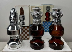 Vintage New Old Stock Avon Chess Set Complete 14 Piece Empty Bottles with boxes - Picture 1 of 9