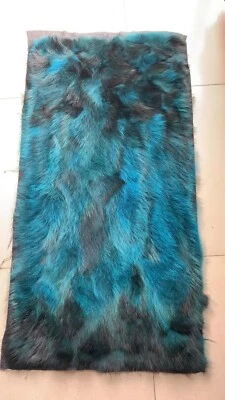 Manta de piel de mapache genuina real cuero placa suave colchón ropa tela Foto 1 de 4