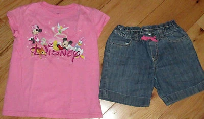Disney Store Gymboree set girl 6 7 Minnie Mickey Bambi Thumper Daisy Tinkerbell  - Imagem 1 de 2