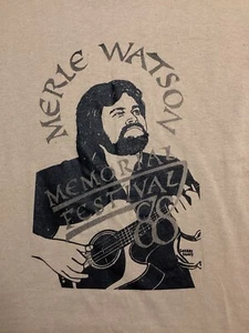 Vintage 1988 Merle Watson Memorial Fest Shirt Size L Merlefest Billy Strings - Picture 1 of 3